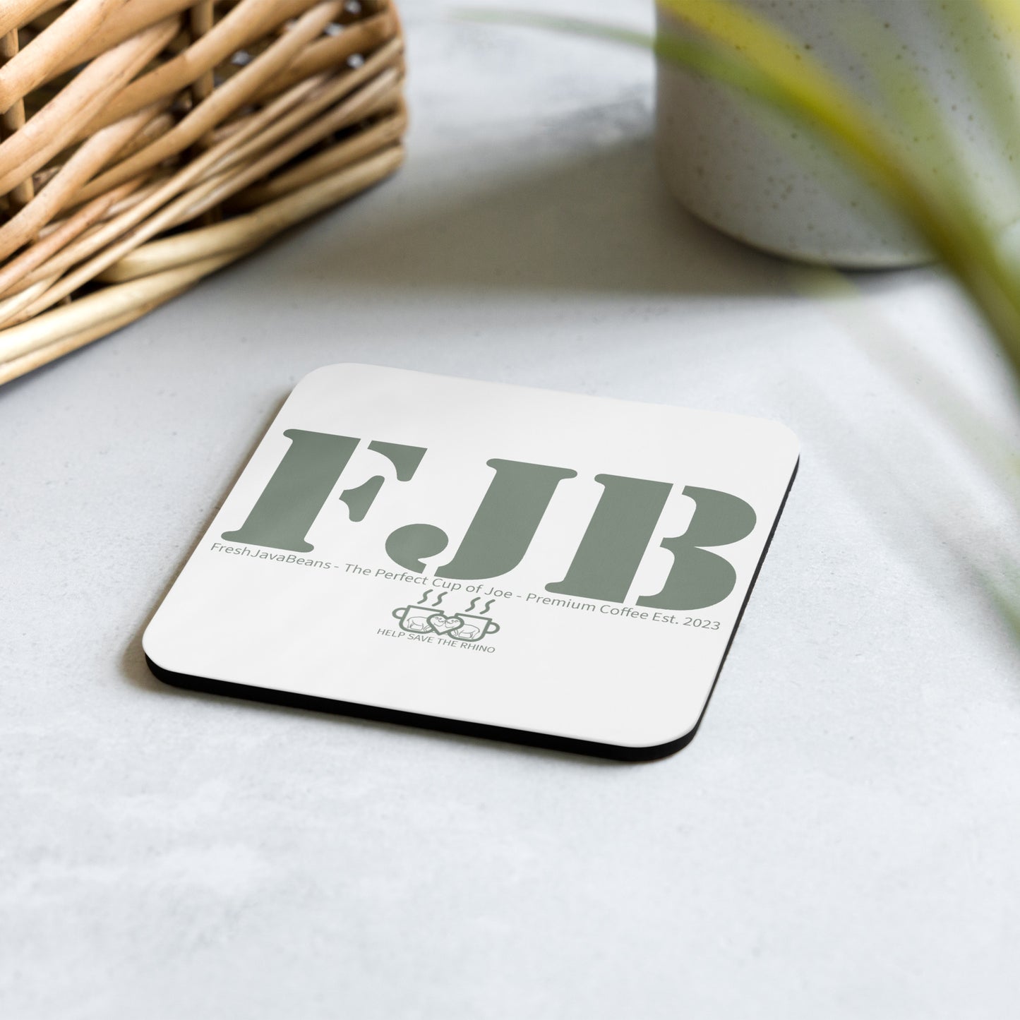 FJB Cork-back Coaster