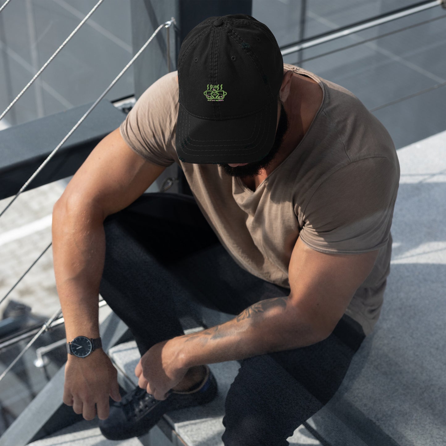 Help Save The Rhino Distressed Dad Hat