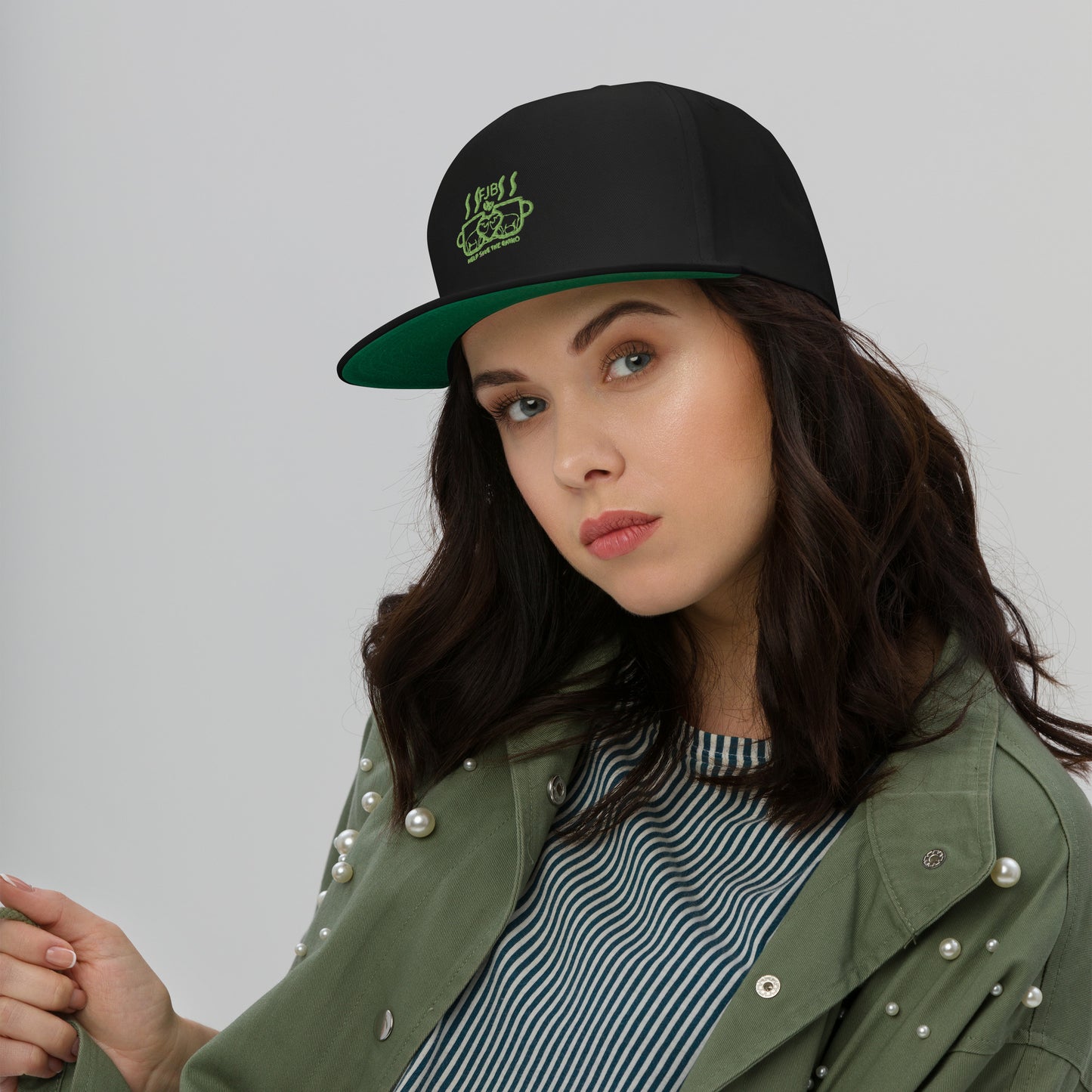 Help Save The Rhino Flat Bill Cap