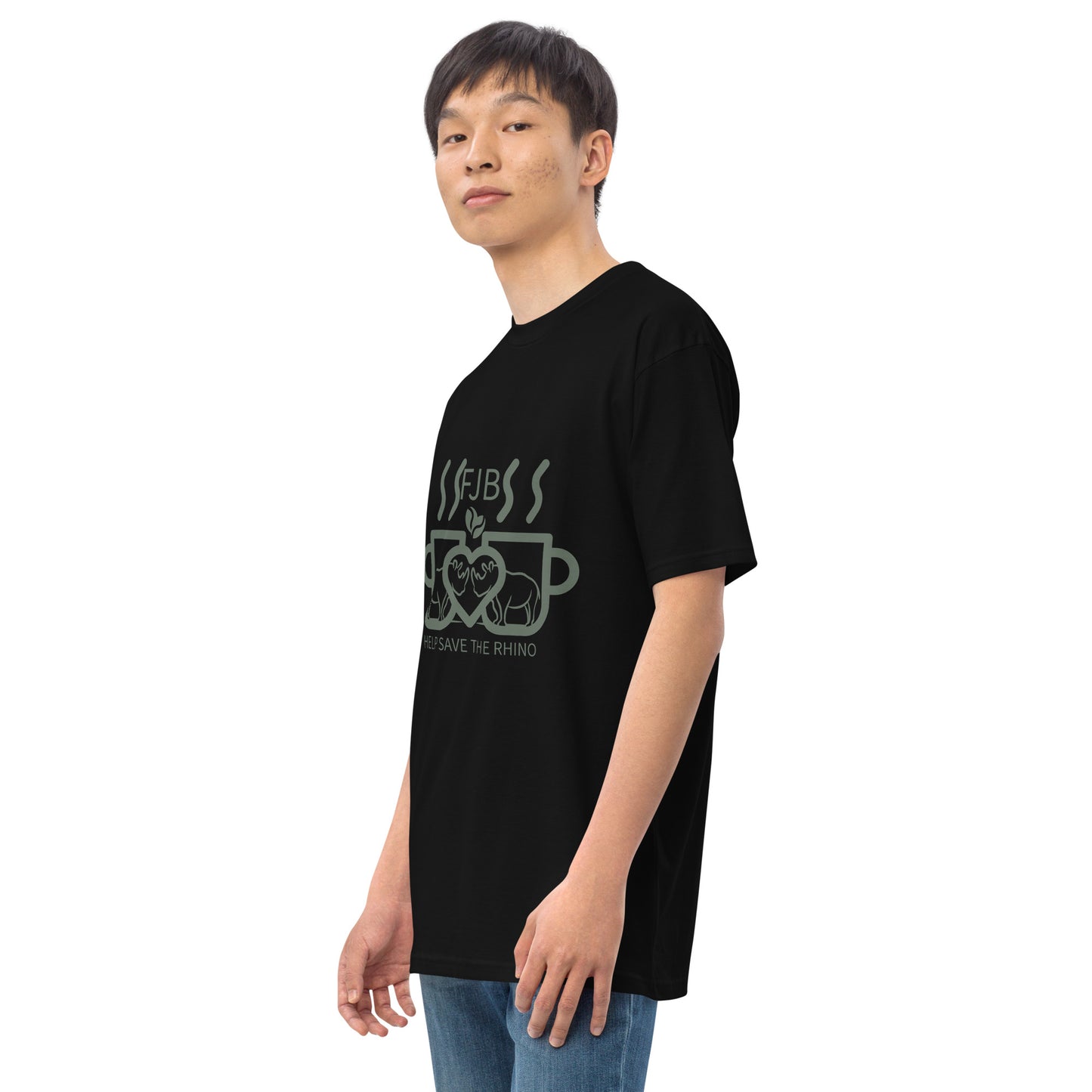 Help Save The Rhino Men’s premium heavyweight tee