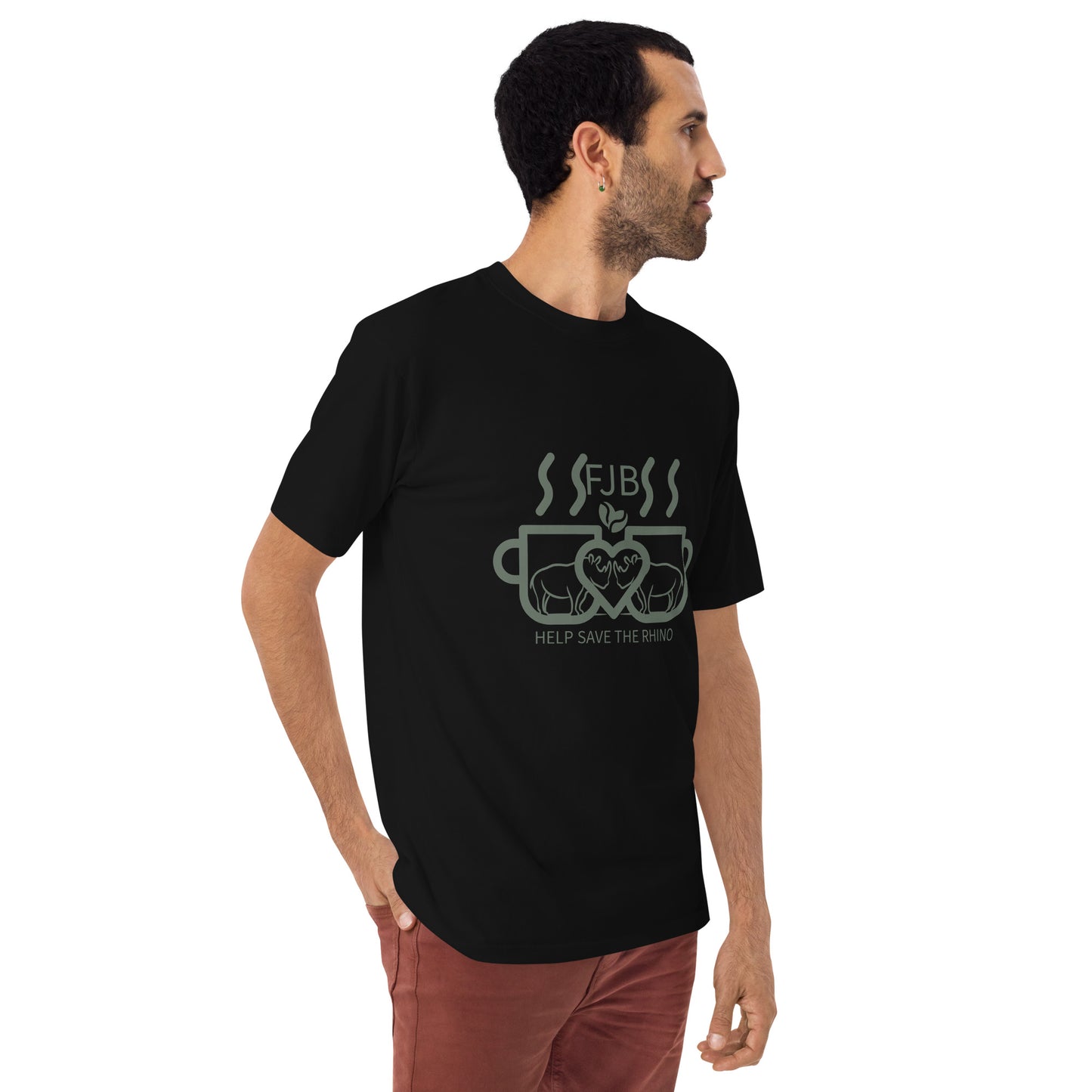 Help Save The Rhino Men’s premium heavyweight tee