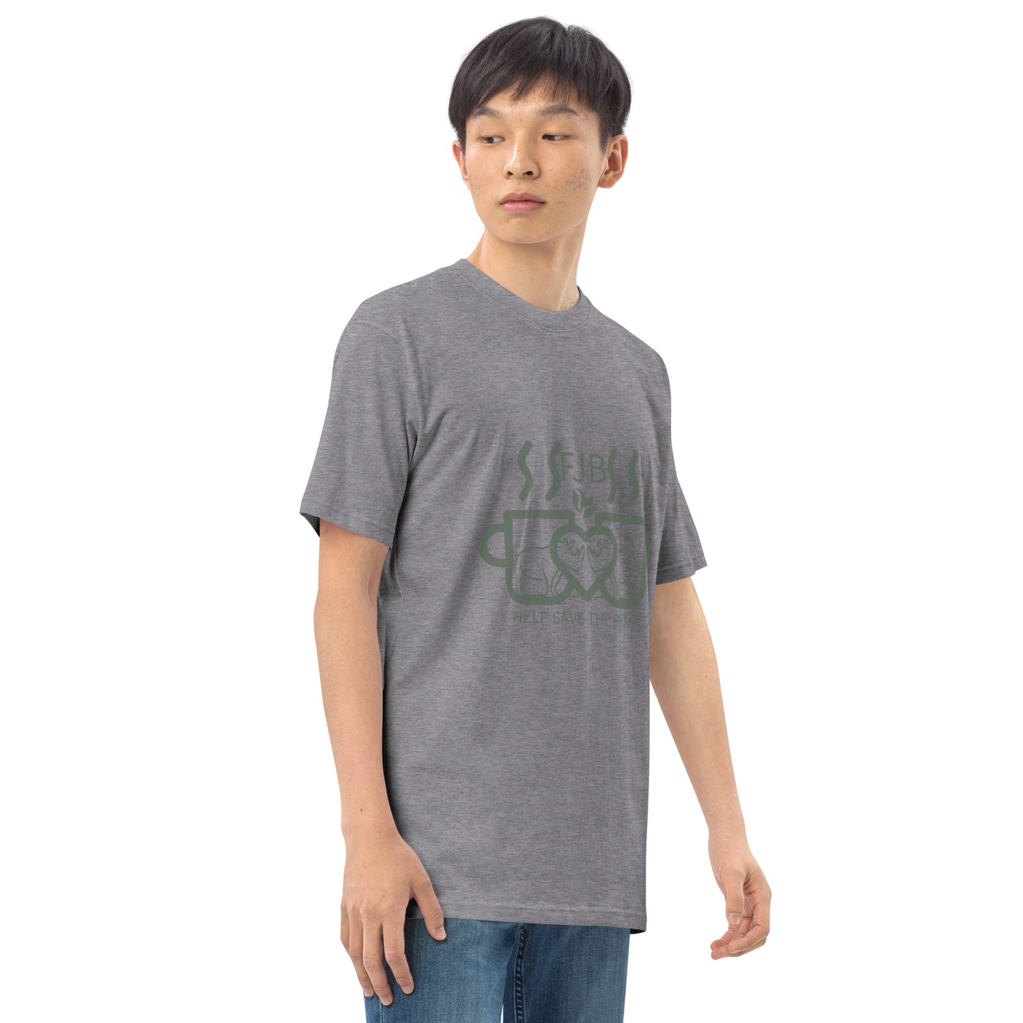 Help Save The Rhino Men’s premium heavyweight tee