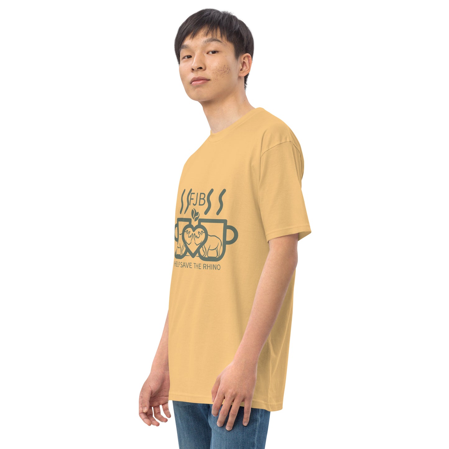 Help Save The Rhino Men’s premium heavyweight tee