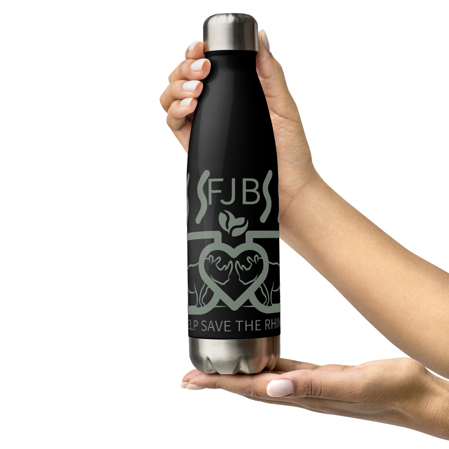 Help Save The Rhino Stainless Steel Water Bottle