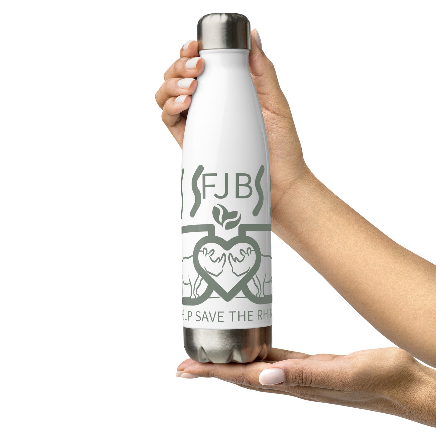 Help Save The Rhino Stainless Steel Water Bottle