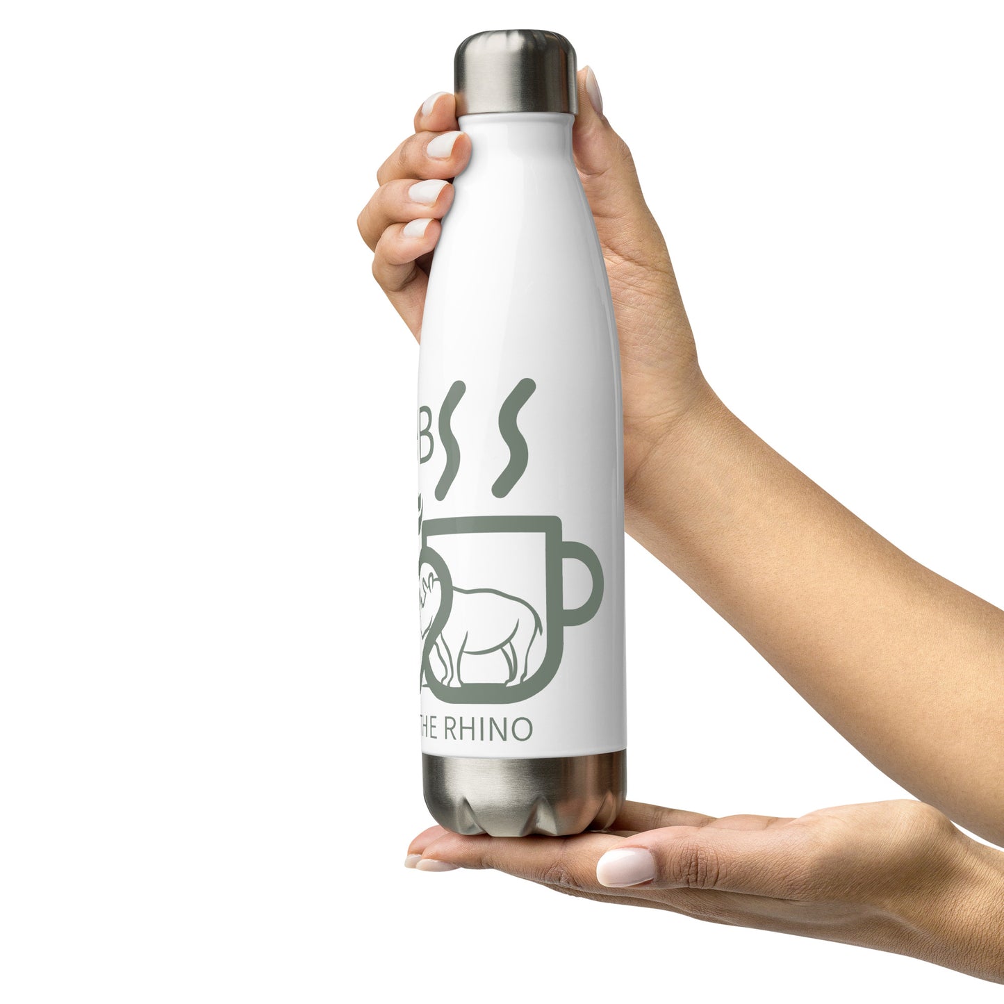 Help Save The Rhino Stainless Steel Water Bottle