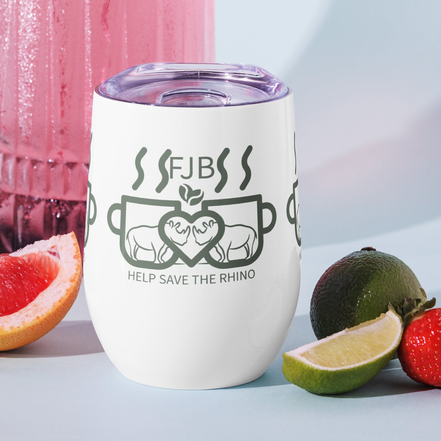 Help Save The Rhino Wine tumbler