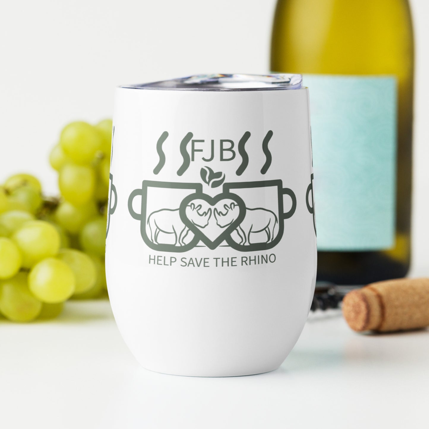 Help Save The Rhino Wine tumbler