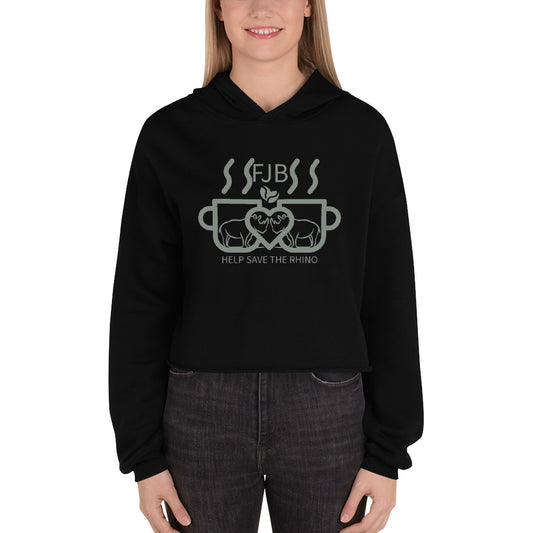 Help Save The Rhino Crop Hoodie