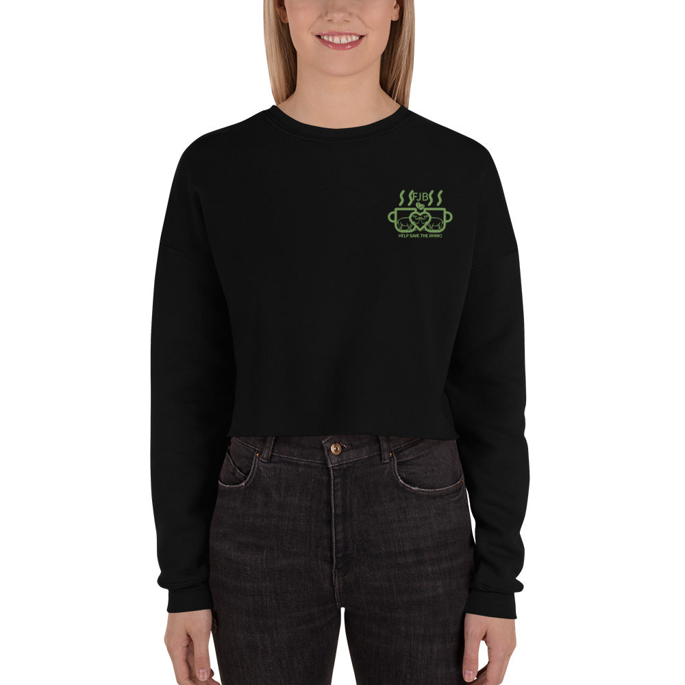 Help Save The Rhino Crop Sweatshirt