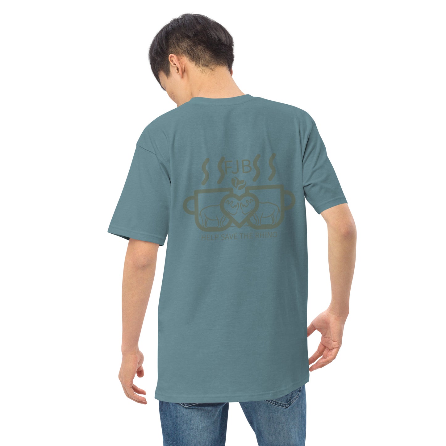 FJB & Help Save The Rhino Men’s premium heavyweight tee