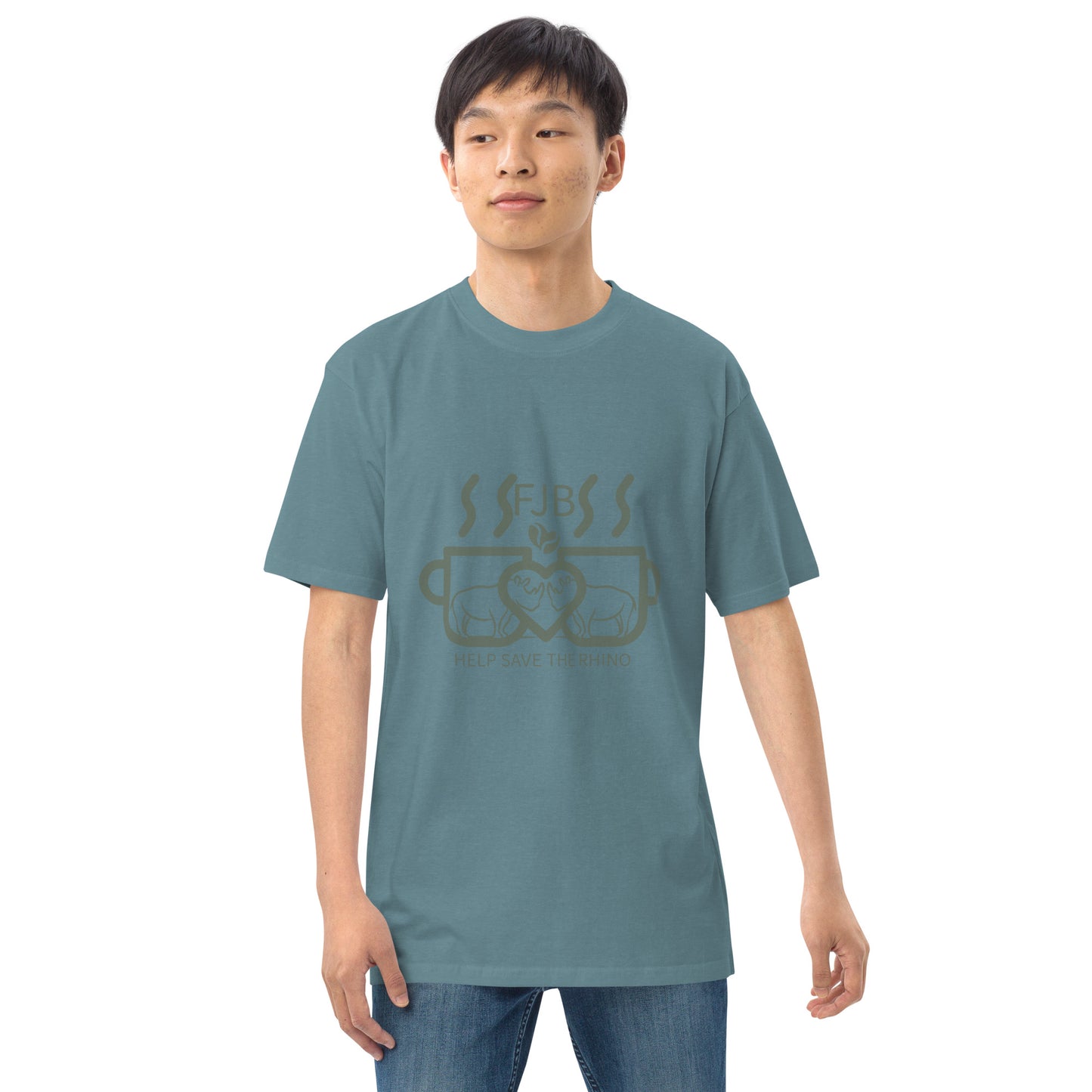 Help Save The Rhino Men’s premium heavyweight tee