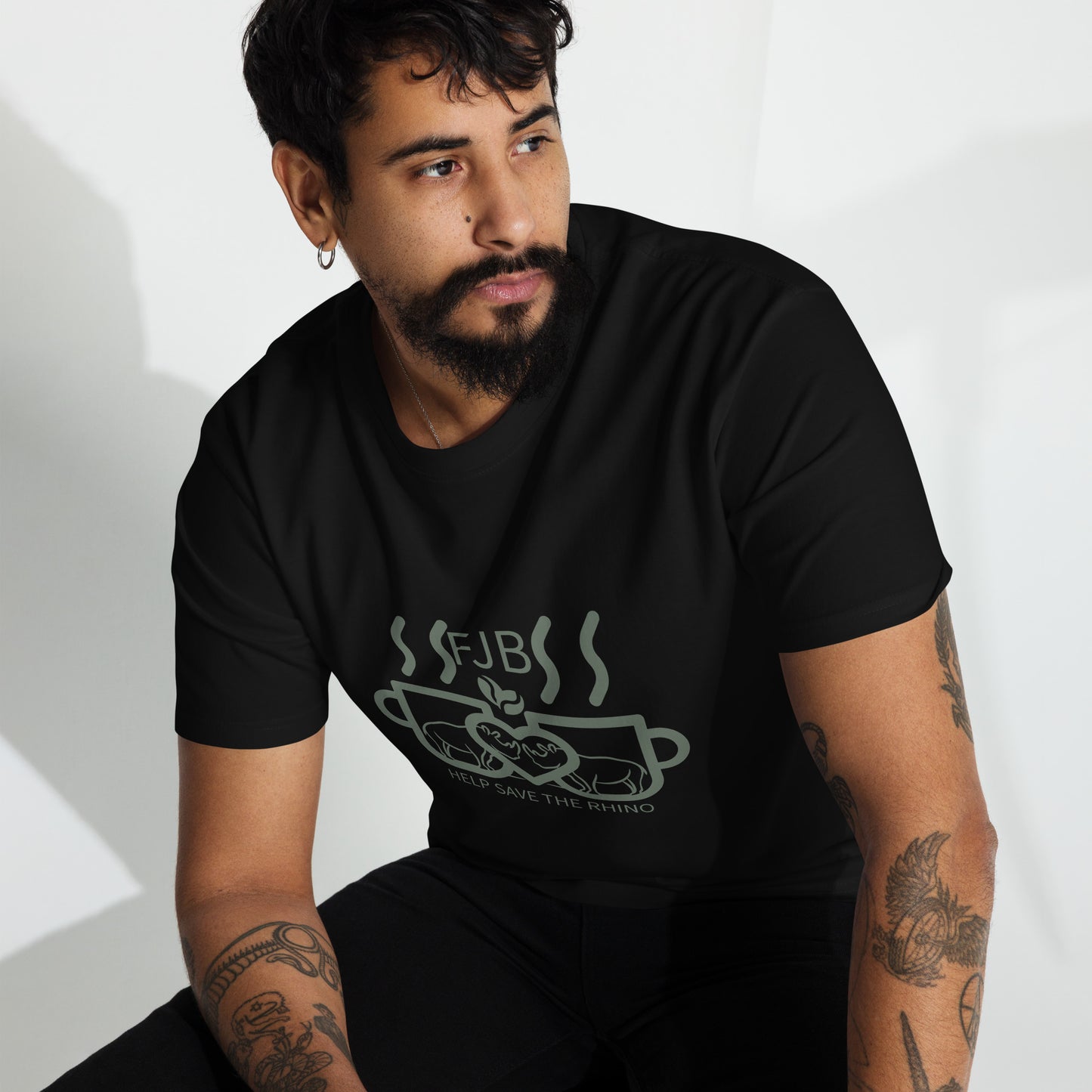 Help Save The Rhino Men’s premium heavyweight tee