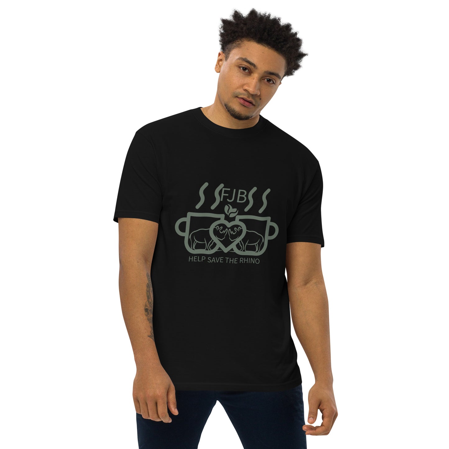 Help Save The Rhino Men’s premium heavyweight tee