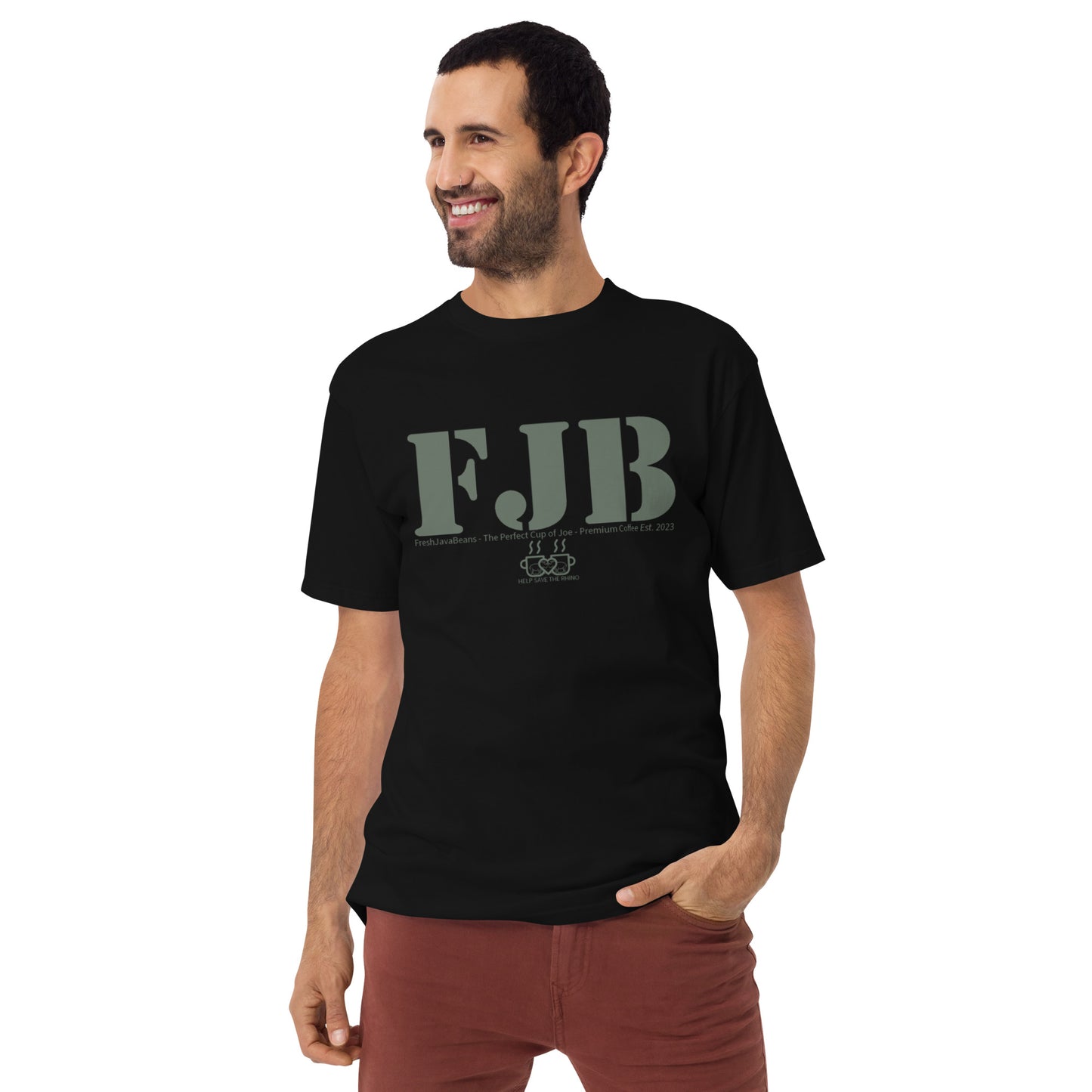 FJB & Help Save The Rhino Men’s premium heavyweight tee