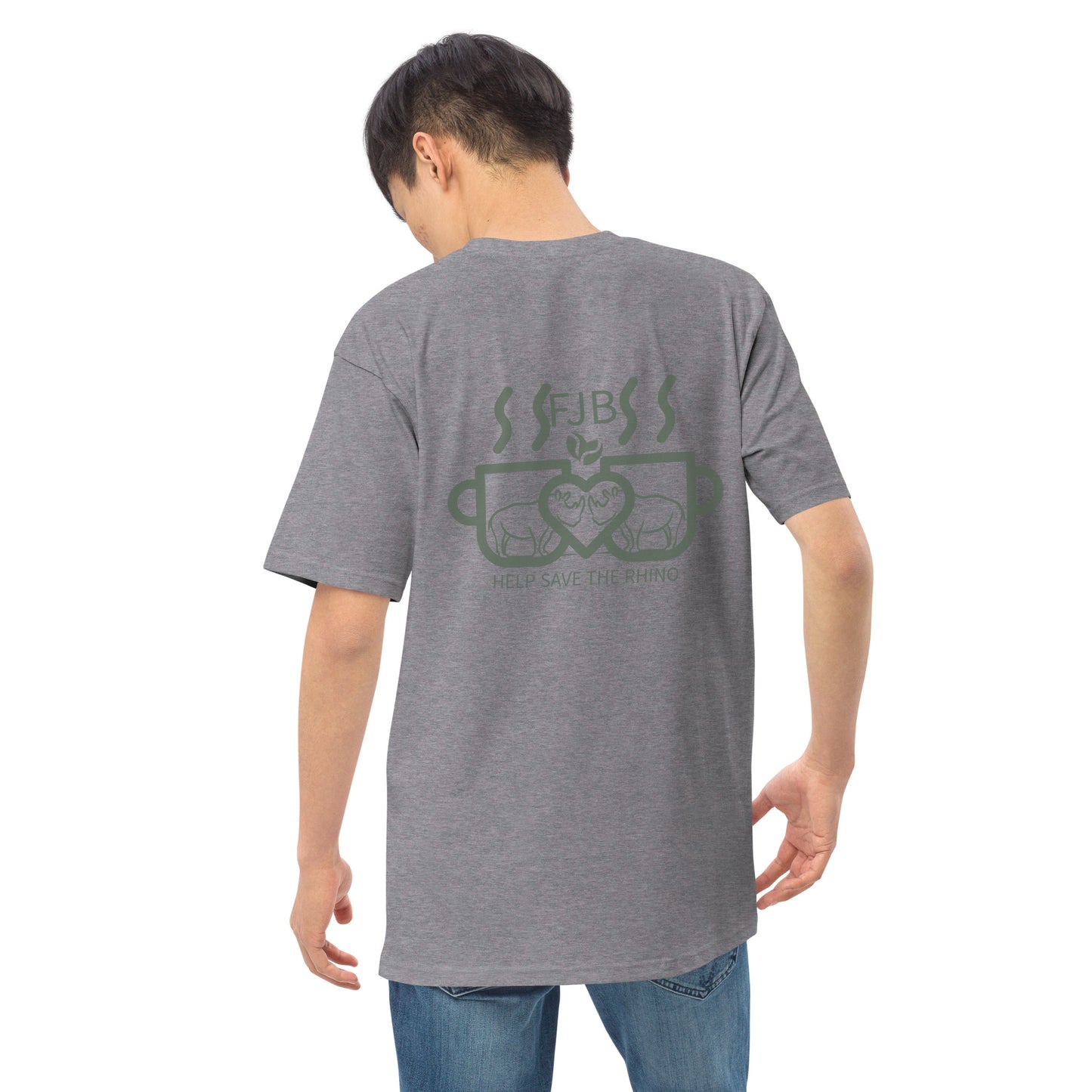 FJB & Help Save The Rhino Men’s premium heavyweight tee