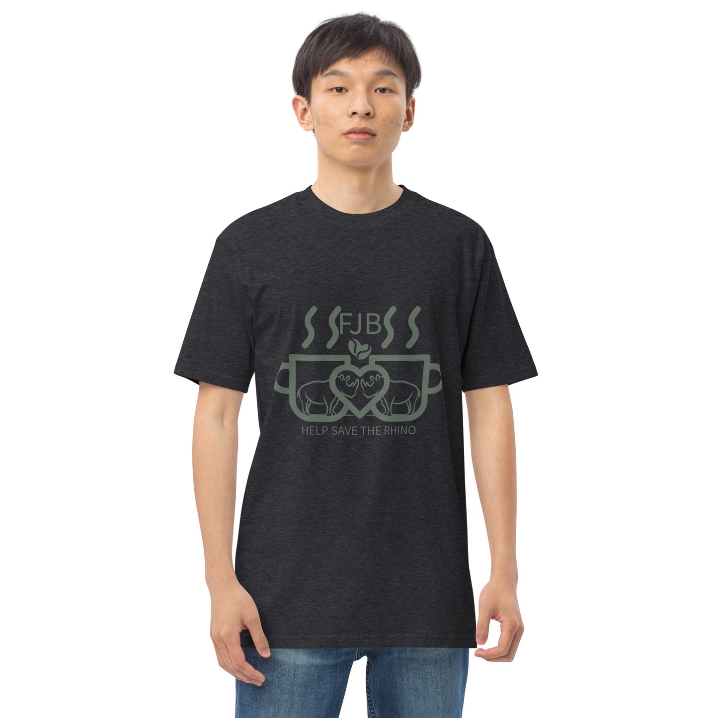 Help Save The Rhino Men’s premium heavyweight tee