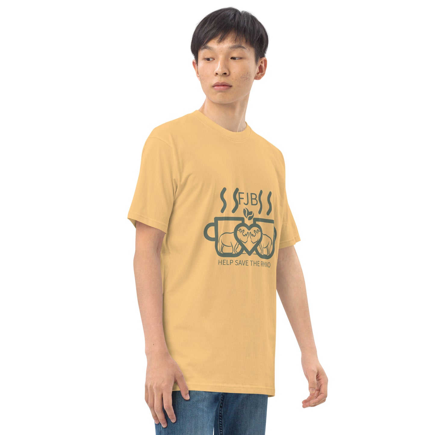Help Save The Rhino Men’s premium heavyweight tee
