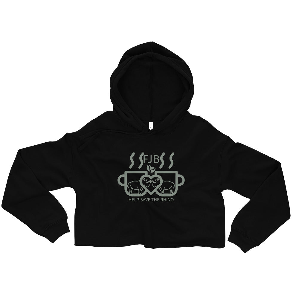 Help Save The Rhino Crop Hoodie