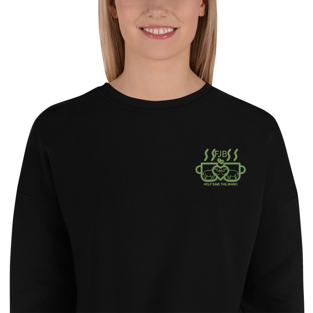 Help Save The Rhino Crop Sweatshirt